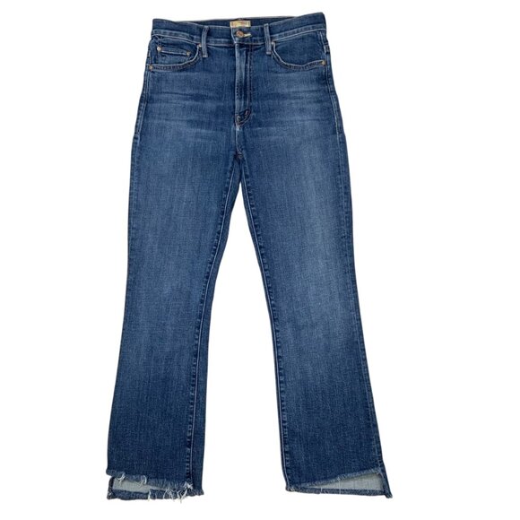 Mother The Insider Crop Step Fray Jean 27 Girl Crush Boot Cut High Rise DEFECTED - Picture 1 of 14